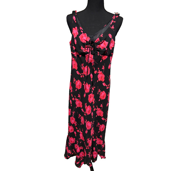 Vintage Jonathon Martin Floral babydoll Dress Sz 3 whimsigoth fairy witchy y2k - Picture 1 of 12
